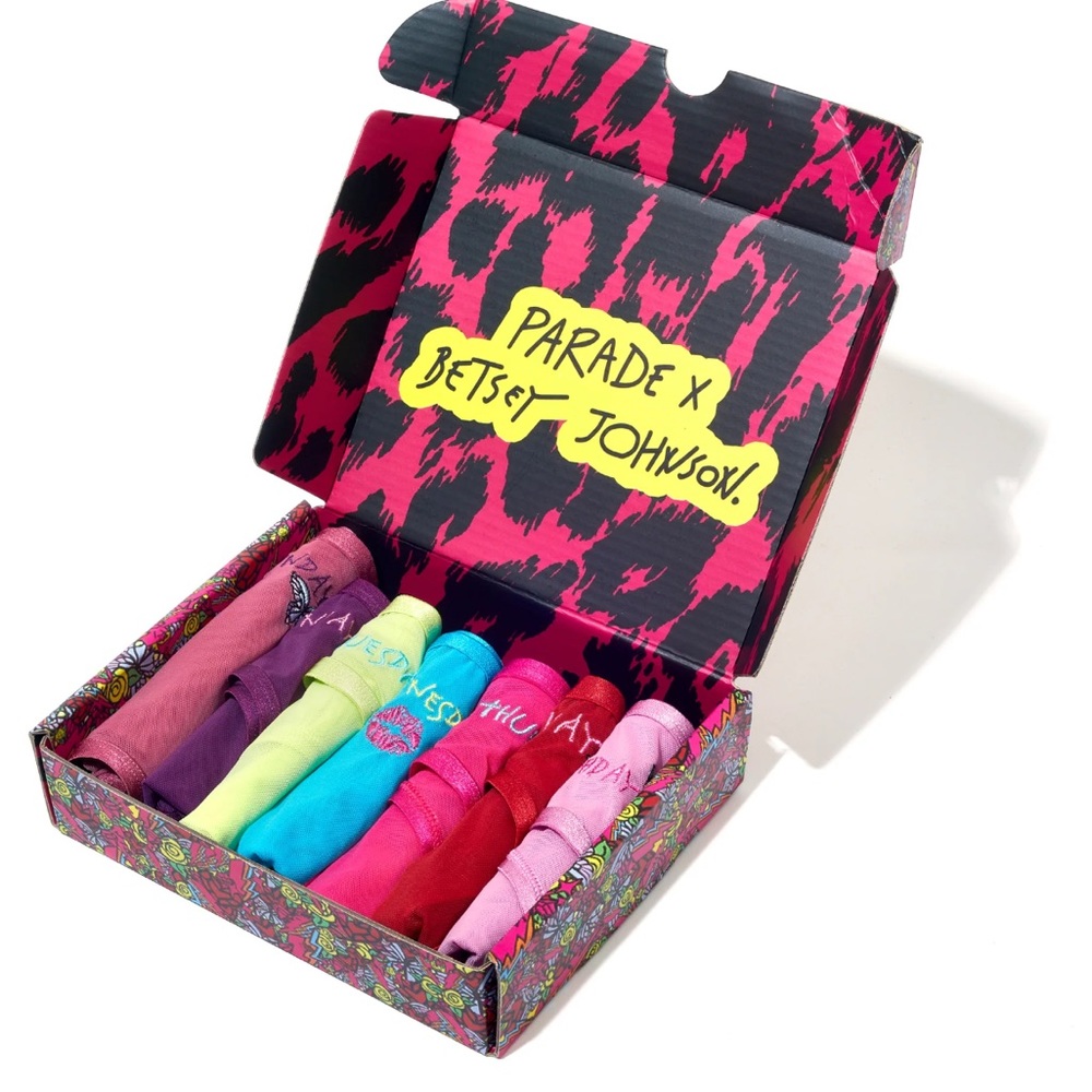 Parade x Betsey Johnson days of the week mesh underwear!